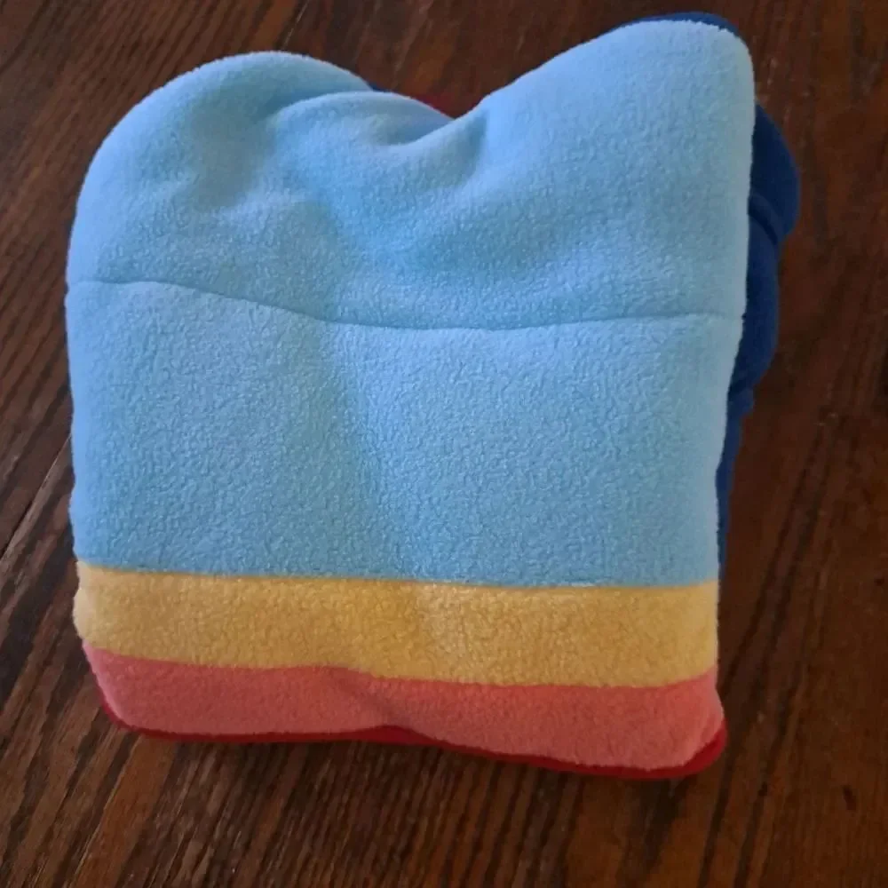 New Medium Dog Up To 40lbs Rainbow Fleece Puffer Coat Fleece Shirt NWT